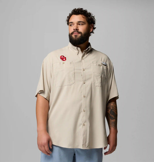 Men's Collegiate PFG Tamiami Short Sleeve Shirt - Big - Oklahoma