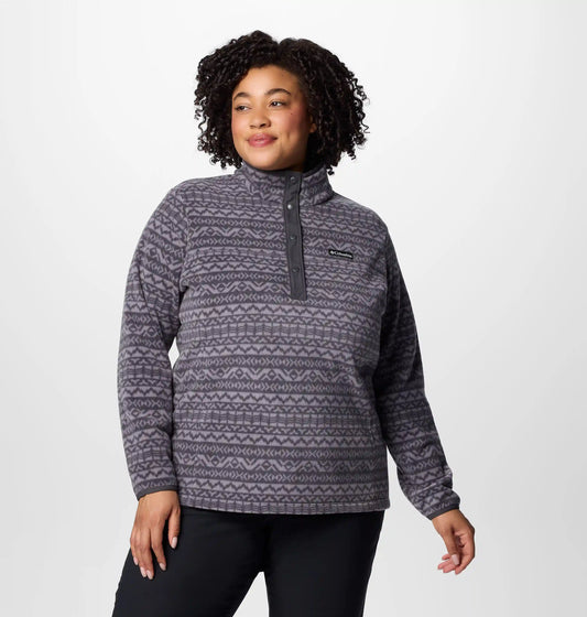 Women's Benton Springs Printed Half Snap Fleece Pullover - Plus Size