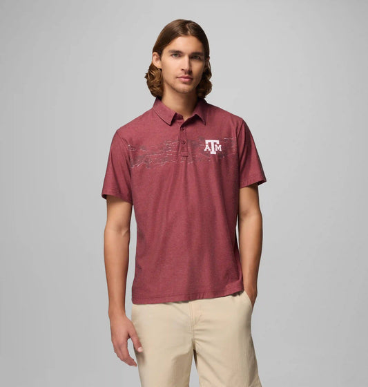 Men's Collegiate Thistletown Hills Printed Polo - Texas A&M