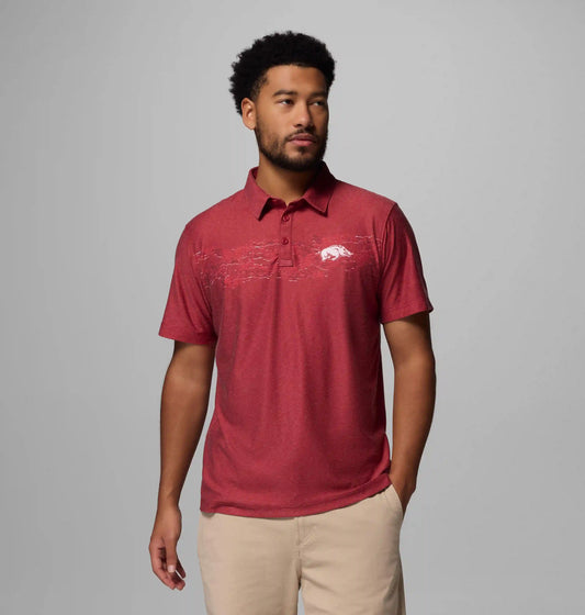 Men's Collegiate Thistletown Hills Printed Polo - Arkansas